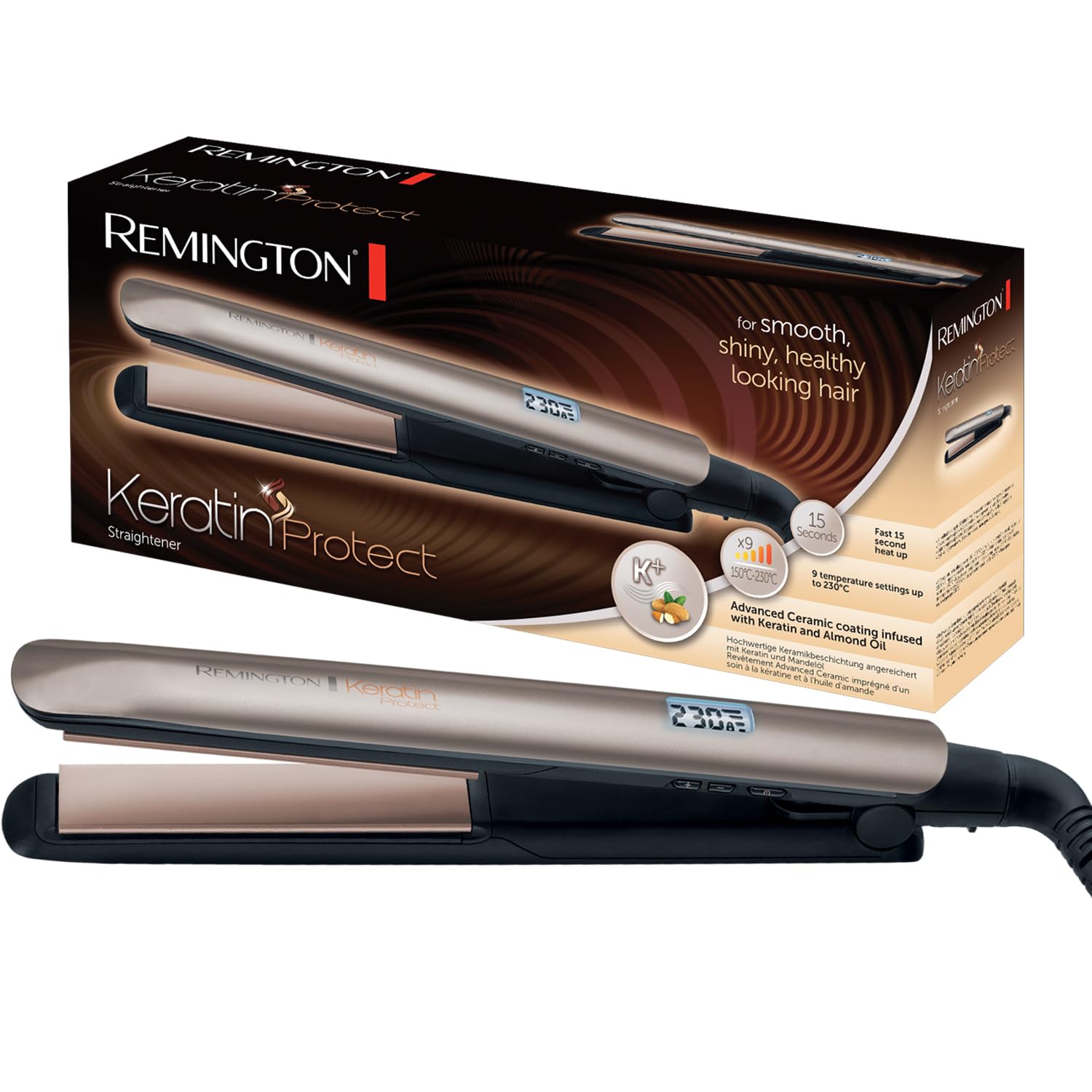 Remington S 8540 Hair Straightener (Rose Gold)