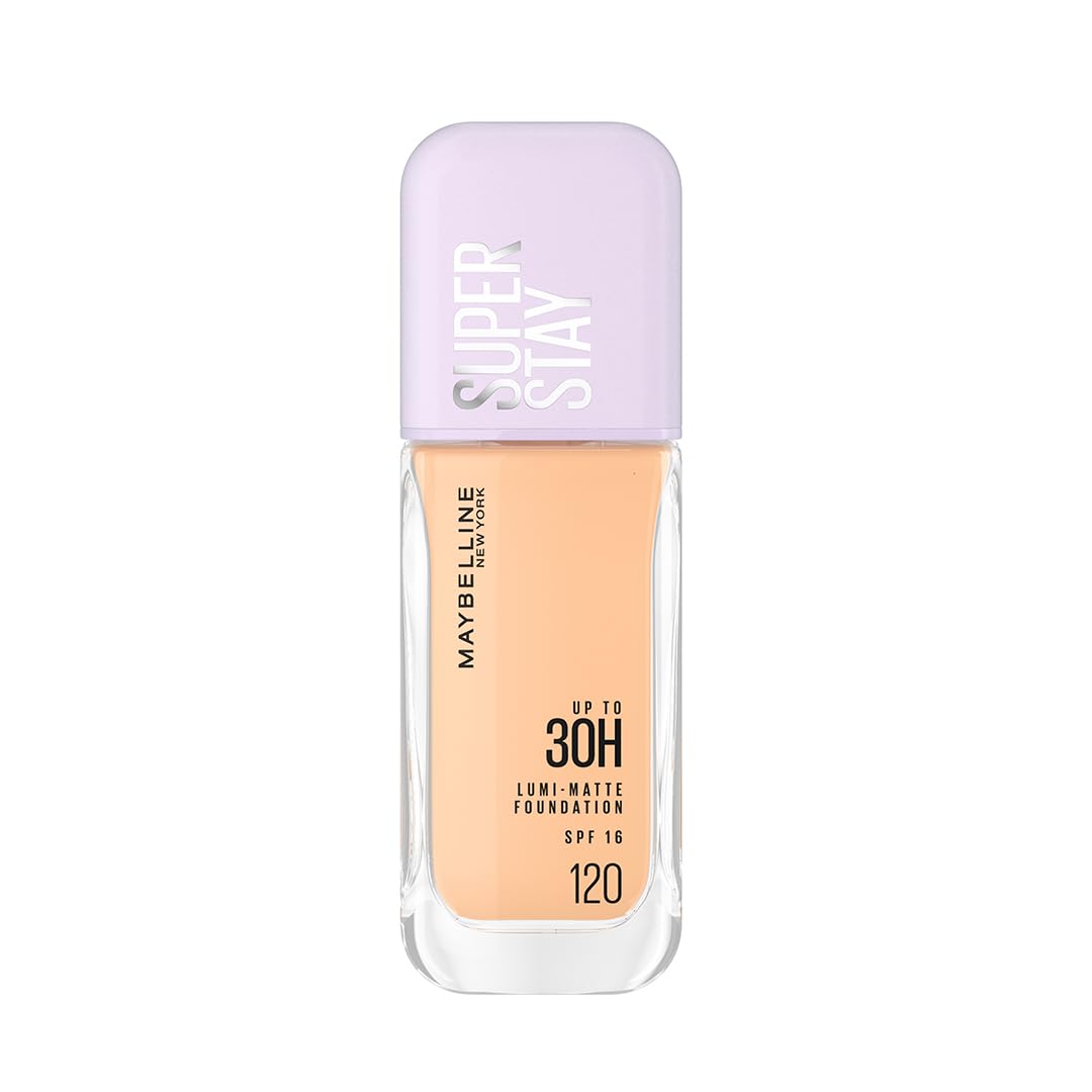 Maybelline New York Super Stay Lumi Matte Liquid Foundation, 120 | 30 HR Long Lasting yet Lightweight, 35ml