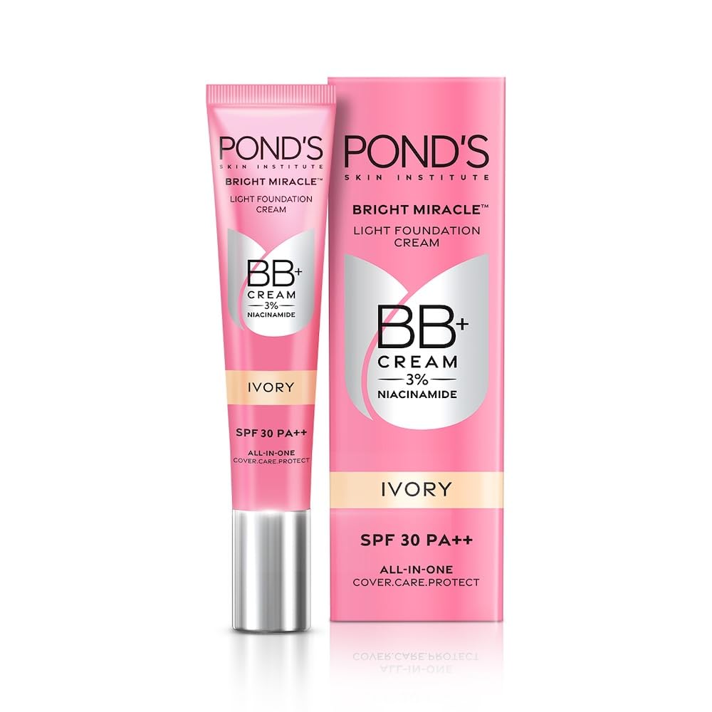 POND'S BB+ Cream | Instant Spot Coverage | Light Make-up Glow | Ivory 18g