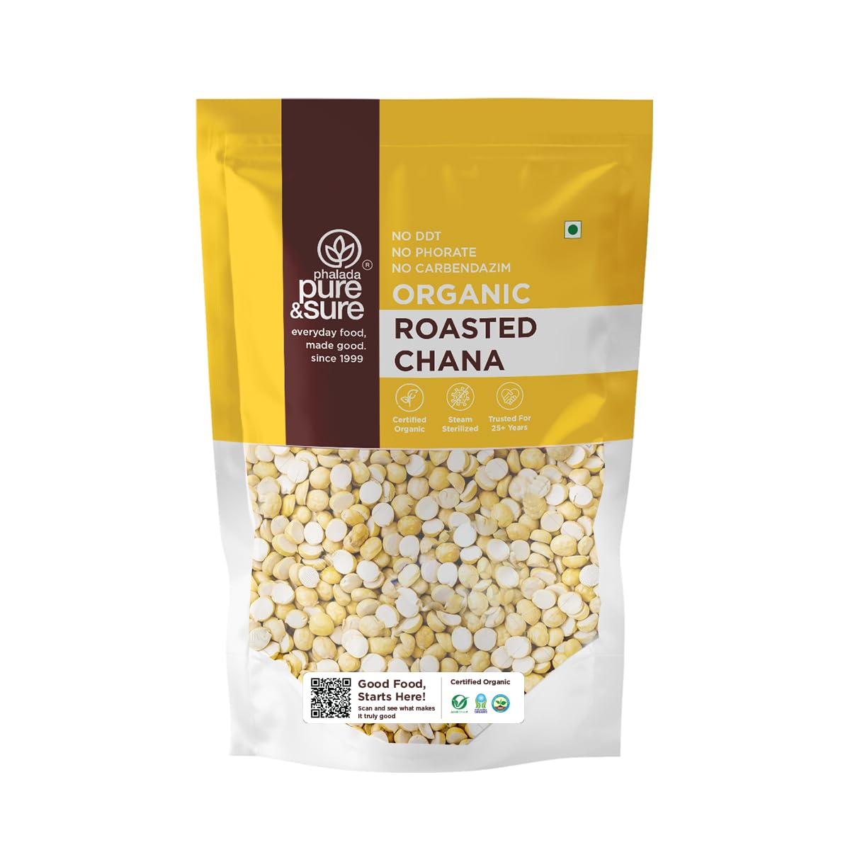Pure &amp; Sure Organic Roasted Chana Dal 500gm