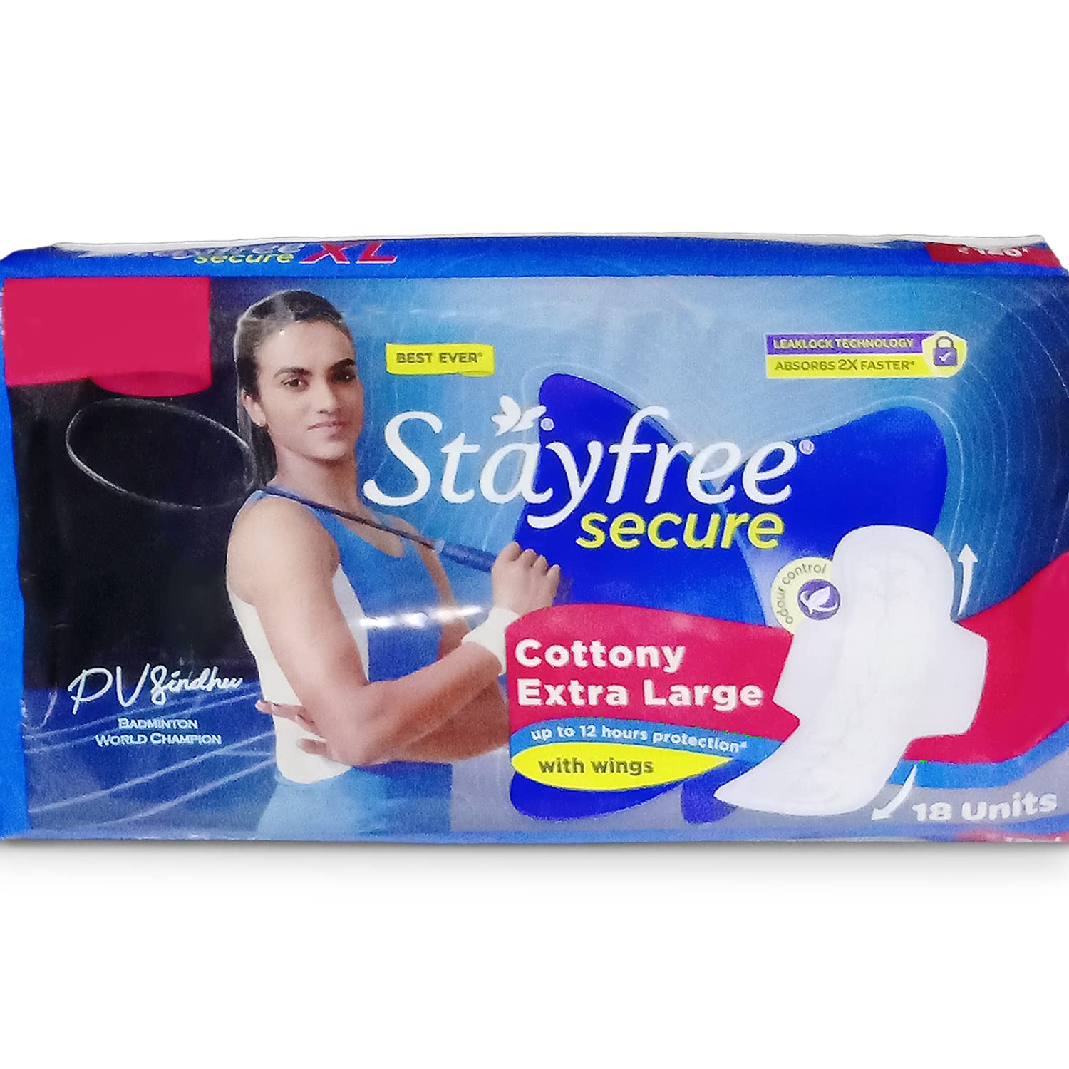 Stayfree Secure Cottony Sanitary Napkins with Wings - 20 Pads (XL) (Pack of 1)