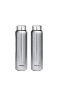 MILTON Aqua 1000 Stainless Steel Water Bottle, 1 pc, 950 ml, Silver (Pack of 2)
