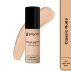 Pilgrim Medium Classic Nude Serum Liquid Foundation, Matte & Poreless,30 ml