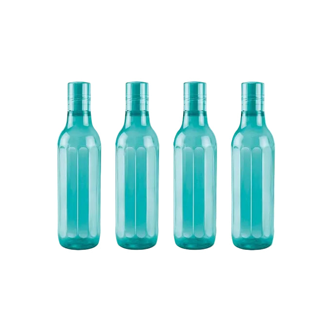 MILTON Prism 1000 Pet Water Bottle Set of 4, 1 Litre Each, Blue | BPA Free | 100% Leak Proof | Office | Gym | Home | Kitchen | Travel | Hiking | Treking