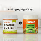 Pintola Organic Unsweetened Peanut Butter Crunchy 350g