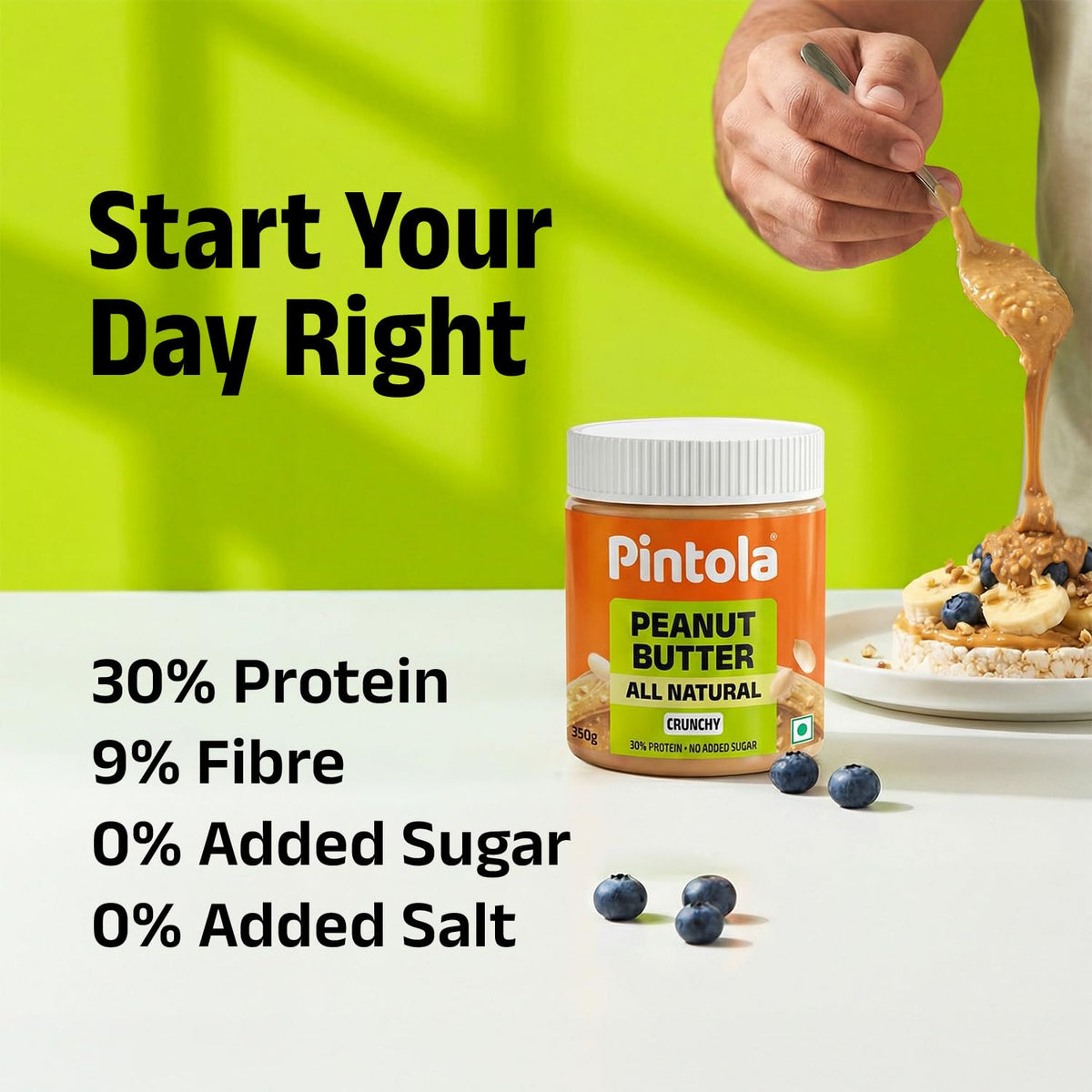 Pintola All Natural Peanut Butter Crunchy 350g