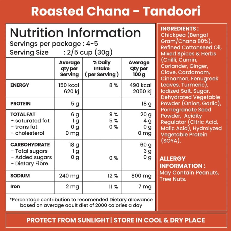 Jabsons Roasted Chana Tandoori – 140g