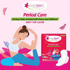 everteen sanitary pads XL 40 for Women, Enriched with Neem and Safflower, Rash Free Period Pads For Medium Flow, Locks Odour & Wetness - 2 Packs (40 Pads Each)