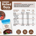 Pro.Fitness 27g High Protein Oats (By MyFitness) | Dark Chocolate Oats with Almonds, Pumpkin Seeds and Raisin | Chocolate Rolled Oats with Jaggery - No Refined Sugar | Breakfast Cereals (Pack of 2)