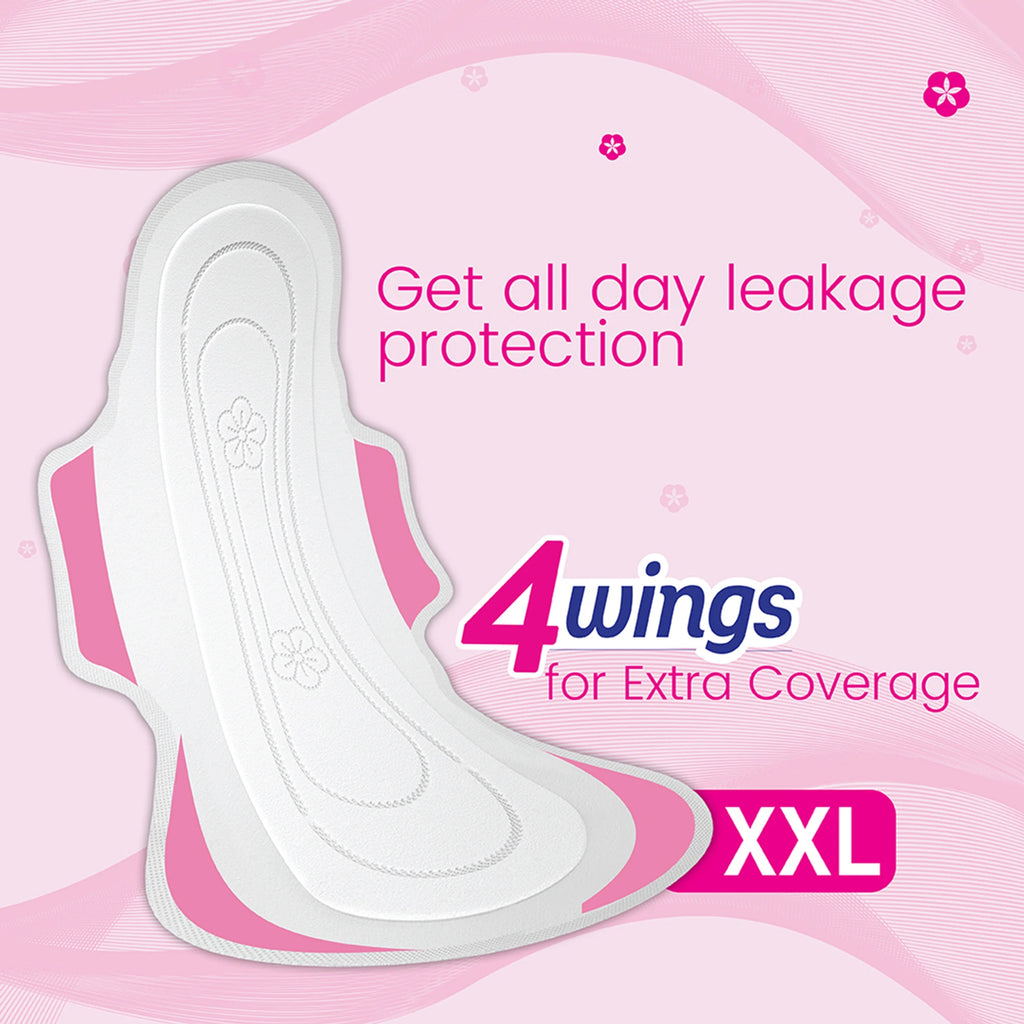 Paree Ultra Thin XXL Sanitary Napkins for Heavy Flow 15 Pads with Free disposable bags Sanitary Pad (Pack of 15)