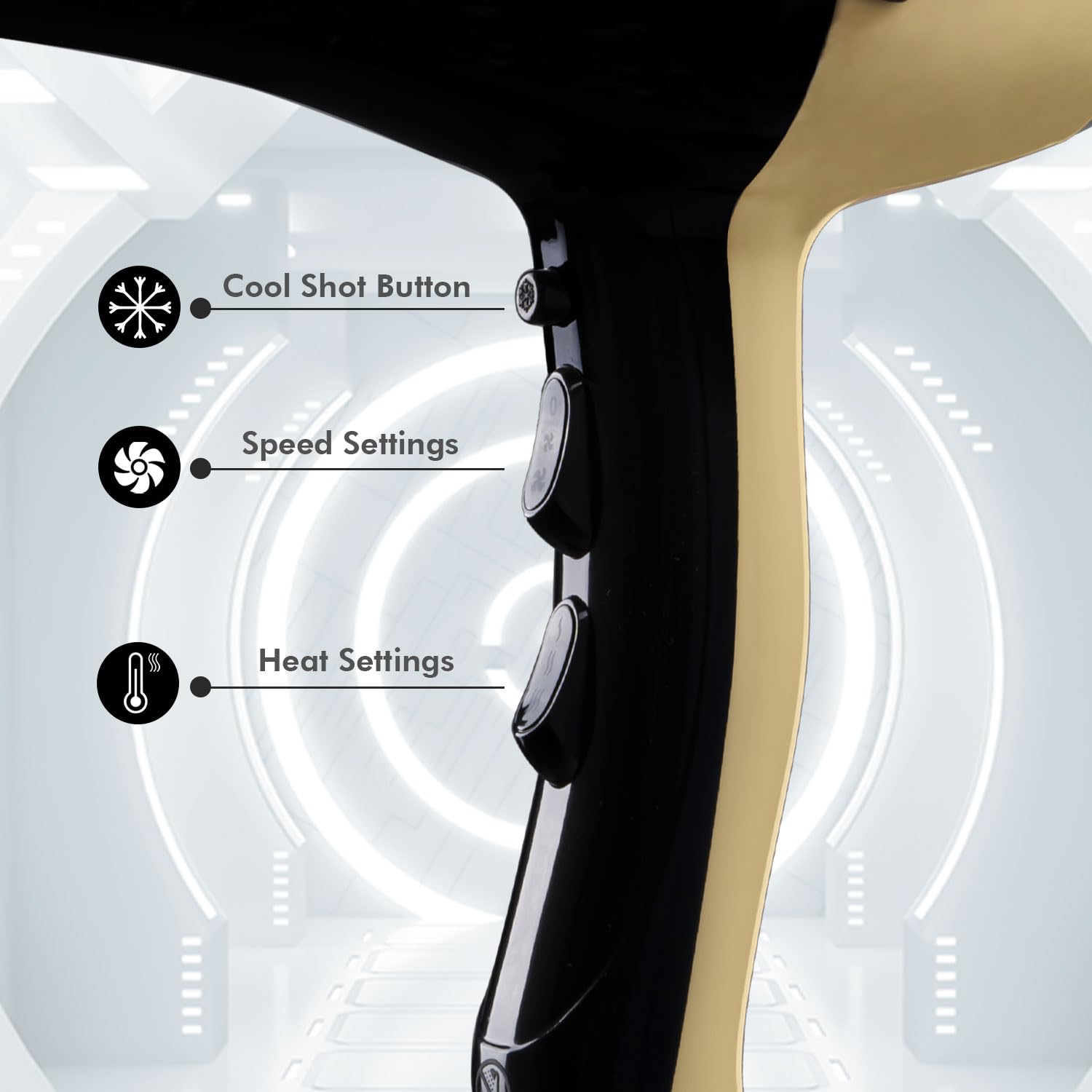 VEGA PROFESSIONAL Pro Dry 2000W Hair Dryer for Women & Men | Professional Blow Dryer with Cool Shot Button & Combination of 4 Heat & 2 Speed Settings, 16 Amp Plug | Salon Use & Home Use (VPVHD-04)