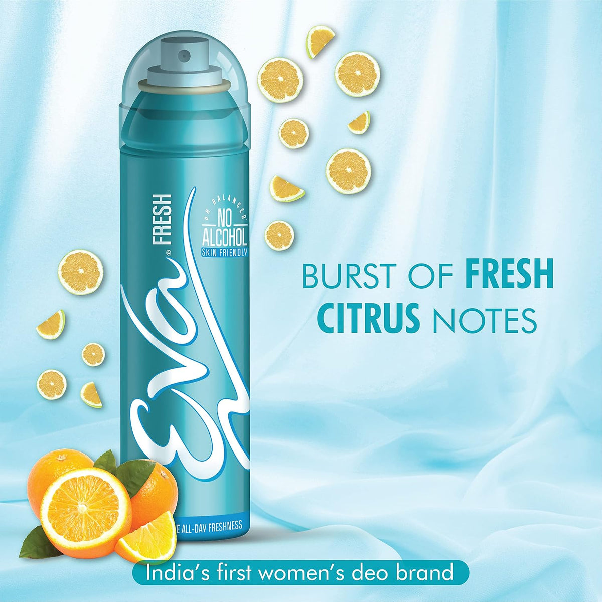 Eva Fresh+Fresh +Fresh Deo Spray 150 ml (Pack of 3)