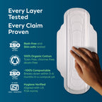 Anandi sanitary pads for women 15 XXL Pads | Biodegradable Organic pads with Disposal pouch | Certified ~100% Compostable