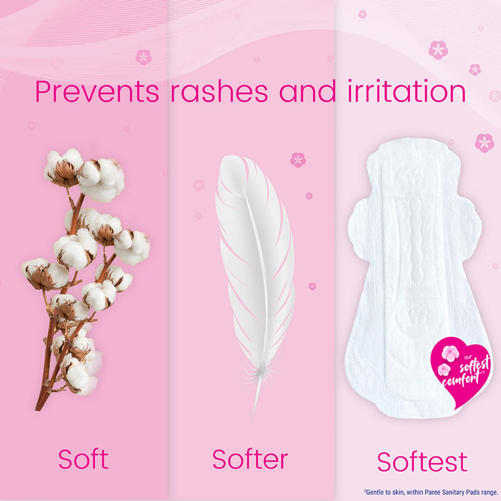 Paree Ultra Thin XXL Sanitary Napkins for Heavy Flow 15 Pads with Free disposable bags Sanitary Pad (Pack of 15)