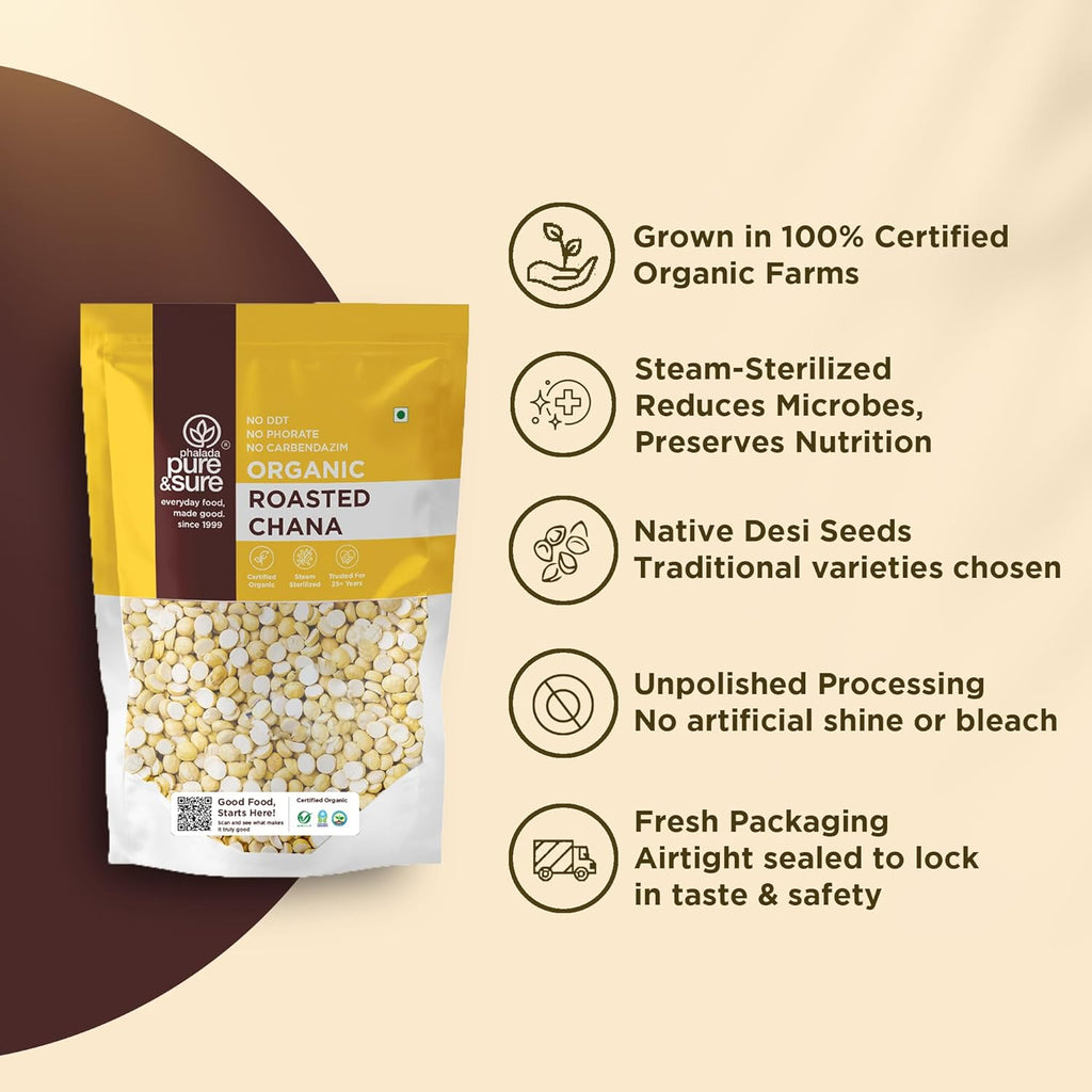 Pure &amp; Sure Organic Roasted Chana Dal 1Kg