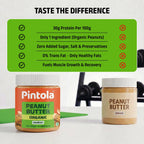 Pintola Organic Unsweetened Peanut Butter Crunchy 350g