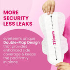 everteen Sanitary Pads XXL for Women 80 Pads, Cotton Soft Sanitary Napkin XXL 320mm,