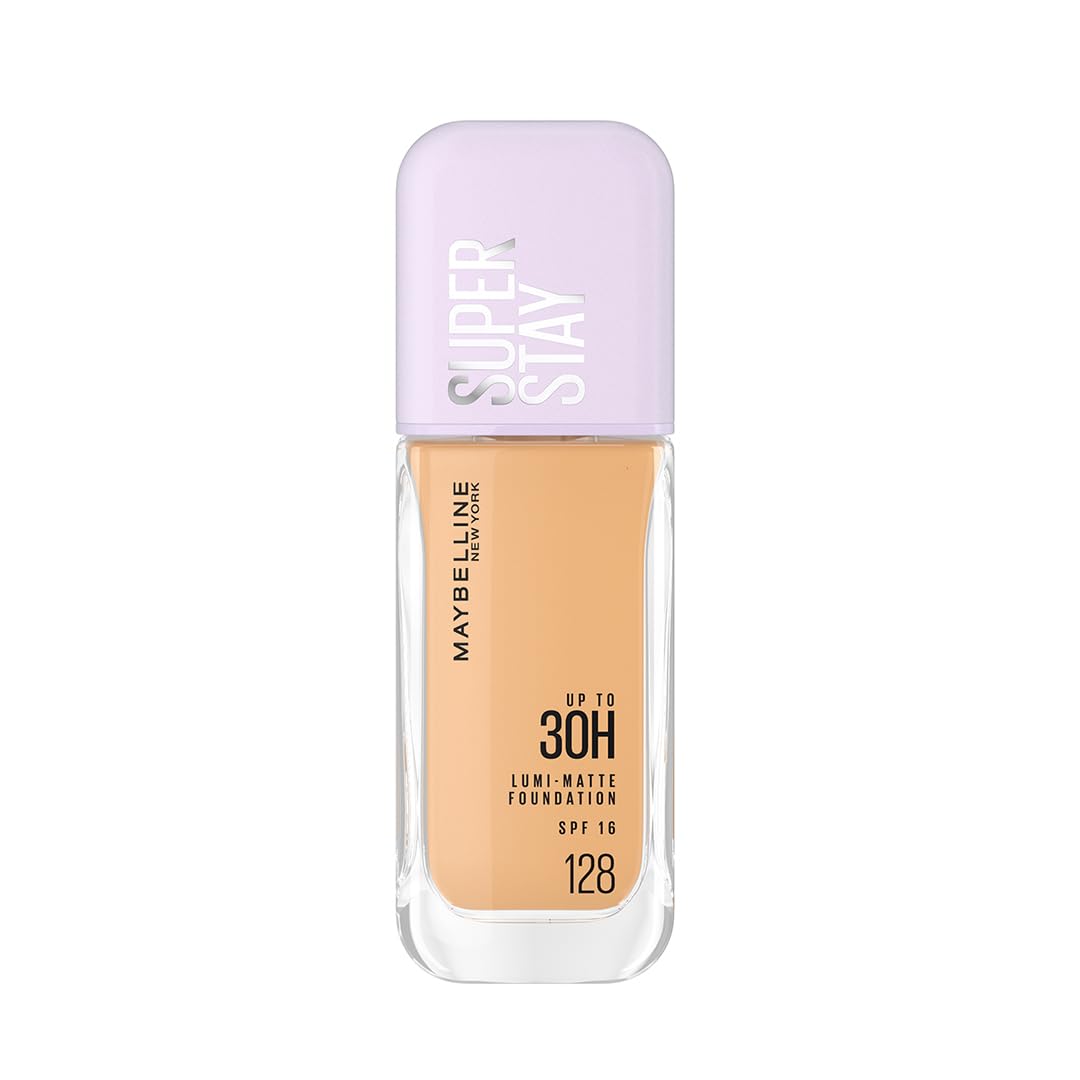 Maybelline New York Super Stay Lumi Matte Liquid Foundation, 128 | 30 HR Long Lasting yet Lightweight, 35ml