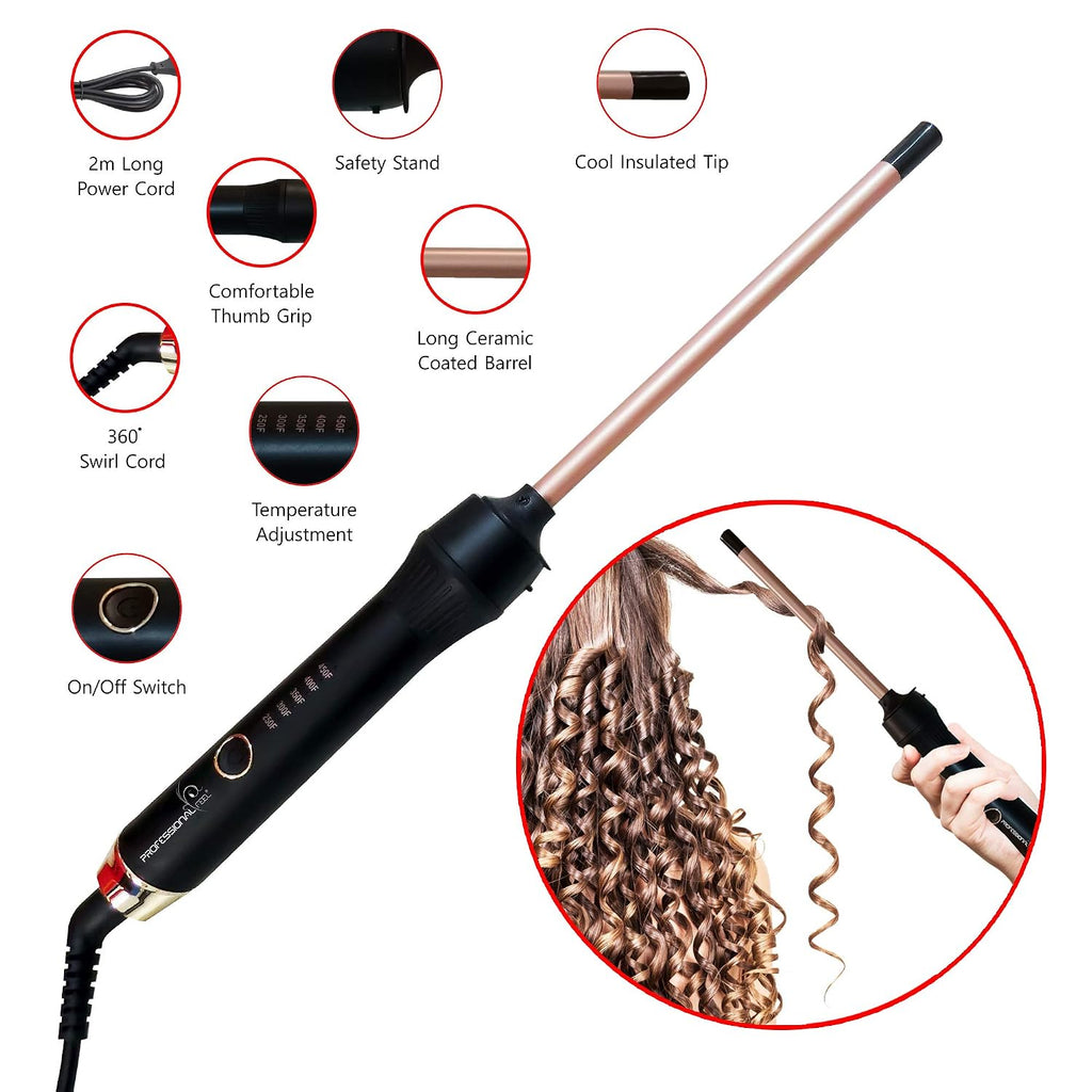 Professional Feel Hair Curler For Women- Electric Curling Wand [Curling The Hair Without Damage ] Electric Hair Curler (Barrel Diameter: 9 mm)