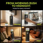Stainless Steel Water Bottle Flamingo Knight Black 1000ml