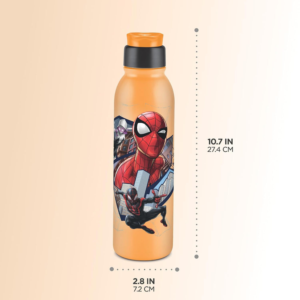 MILTON Marvel Caper 1000 Stainless Steel Water Bottle 870 ml, Single Walled, ISI Certified I Leak Proof Lid, Rust Proof I For School, Office, Gym I Yellow