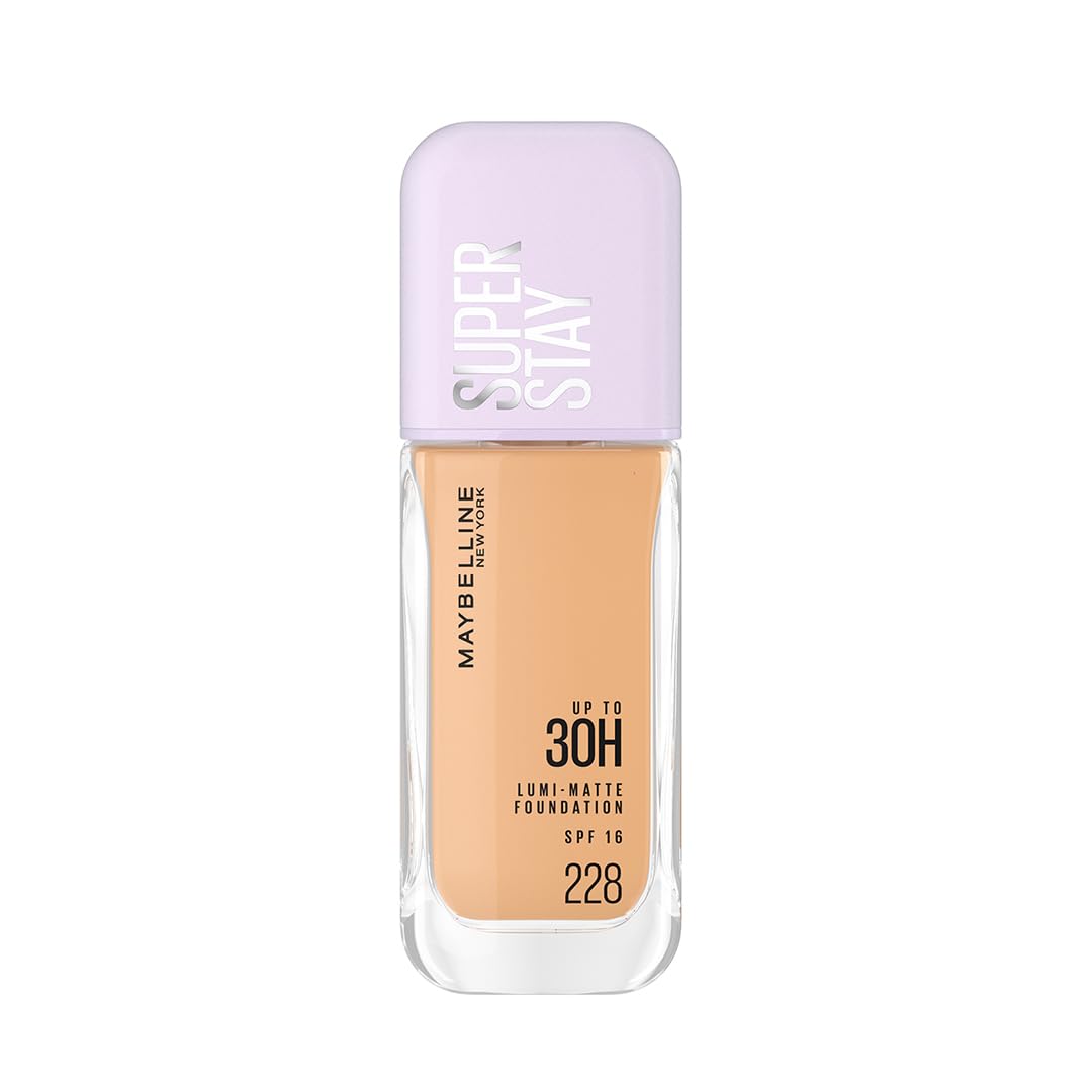 Maybelline New York Super Stay Lumi Matte Liquid Foundation, 228 | 30 HR Long Lasting yet Lightweight, 35ml