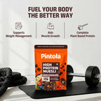 Pintola 25g High Protein Dark Chocolate & Cranberry Muesli 1kg, No Refined Sugar, High Fibre, Breakfast Cereal