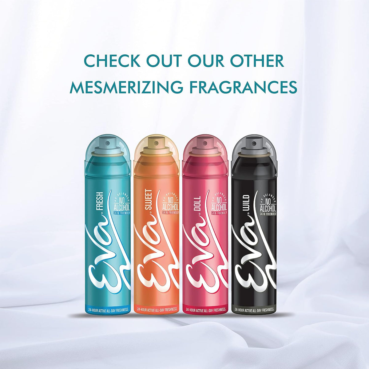 Eva Fresh+Fresh +Fresh Deo Spray 150 ml (Pack of 3)