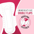 everteen XXL Soft Sanitary Pads for Women, Rash Free, Anti Tan, Skin Friendly, Double Wing Shape, Advanced Leak Protection, XX Large, 320mm - 3 Pack (40 Pads Each, 320mm)