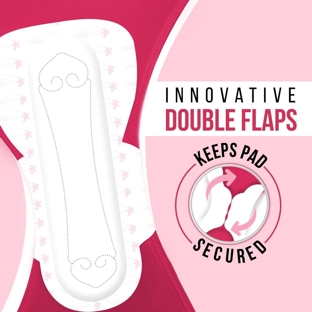 everteen XXL Sanitary Pads for Women, 320mm, Double Wing Shape Napkins