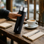CELLO H2O Matt Stainless Steel Water Bottle For Office & Daily Use 1000 ml Black | Single Wall Freezer & Fridge Safe, Lightweight & Stylish Leakproof Rustproof Steel Water Bottle For School Gym Travel