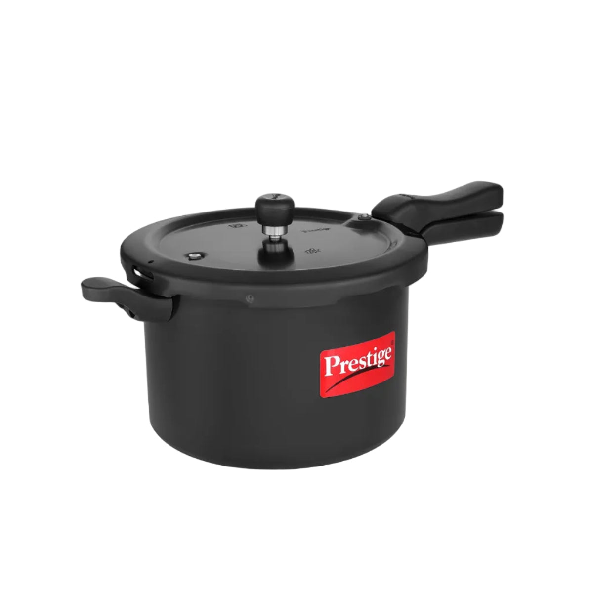 Prestige Svachh Hard Anodised Aluminium Outer Lid Pressure Cooker, 7.5 Litre, Black, 7.5 Liter