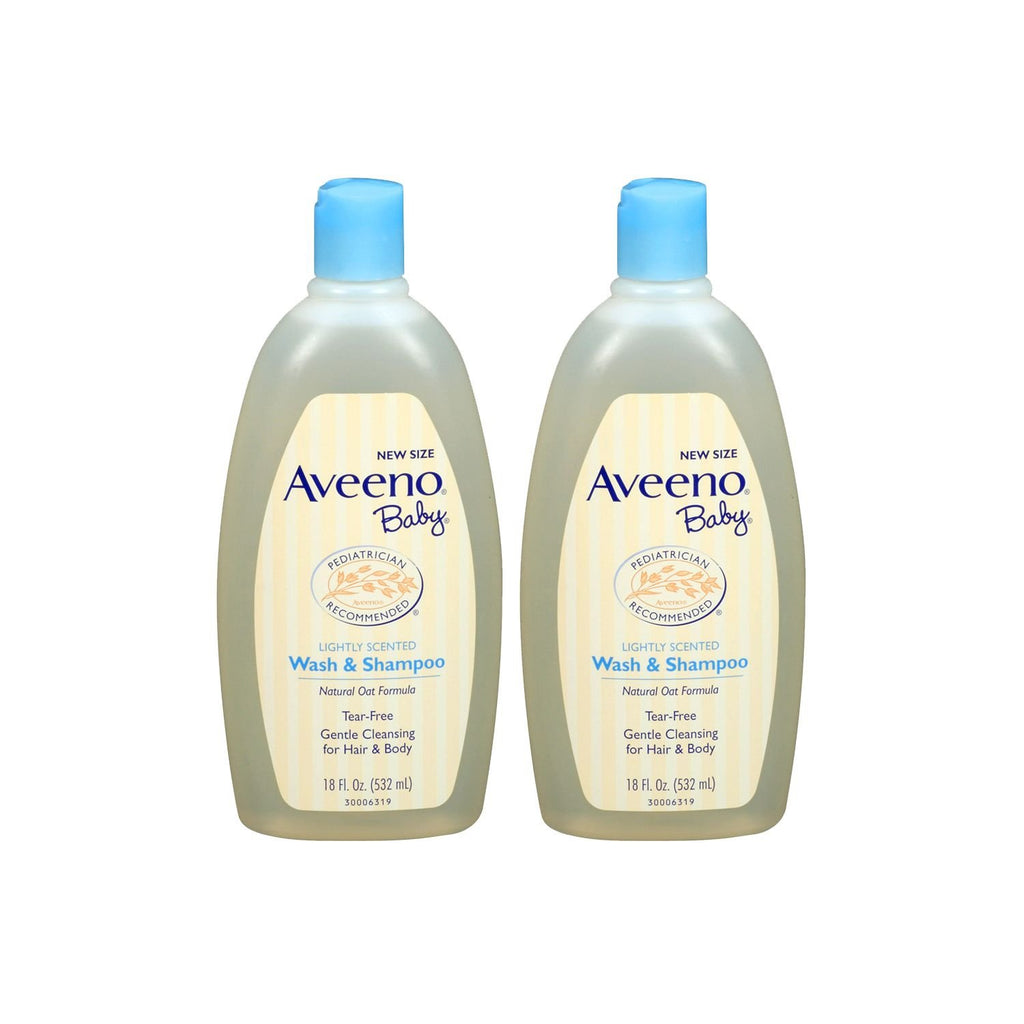 Aveeno Baby Wash and Shampoo, 18 Oz -Pack of 2