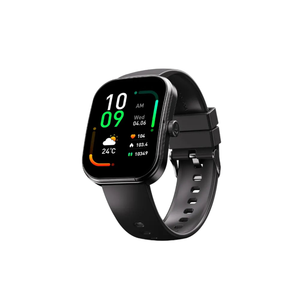 boAt Wave Sigma 3 Curv Smartwatch with 2.01” (5.33 cm) Immersive Curved Display, Metallic Finish, Functional Crown, BT Calling, Sleep, Stress, Heart Rate & SpO2 Monitoring, SOS, IP68 (Black Active)