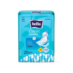 Bella Classic Comfort Maxi Softi Sanitary Pads XL - 20pcs | Maximum Dryness | 28 Cm Long With Wings | Rash Free Period | Suitable For Heavy Flow | Disposable Wrap | Lock Gel & Odor stop