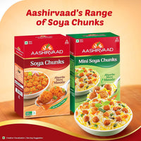 Aashirvaad Soya Chunks, 100% Veg, Absorbs More Masala, Juicy & Tasty, High Protein, 200g Pack