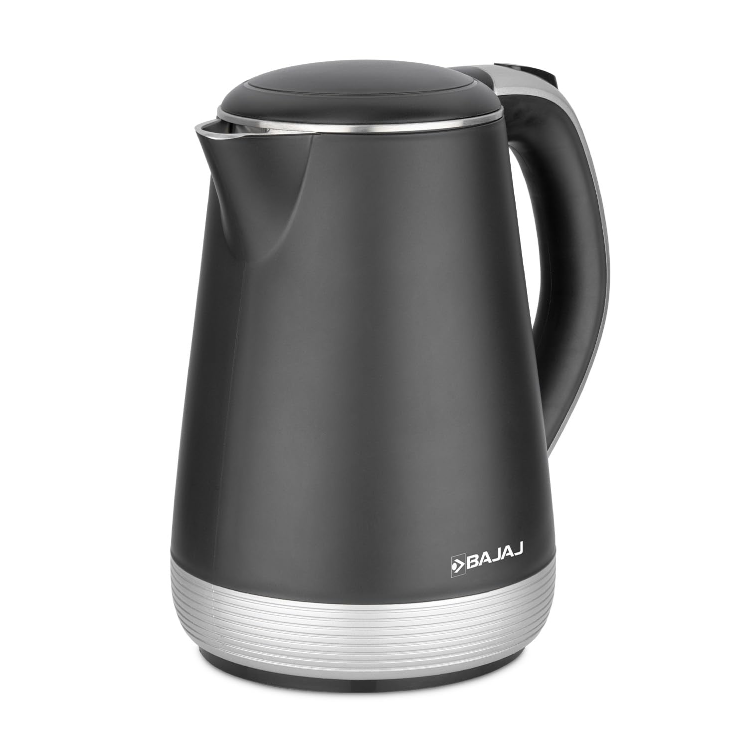 Bajaj Stainless Steel KTP 1.7 Litre Electric Kettle,1600W Double Walled Hot Water Kettle,360° Swivel Base With Cord Storage,On-Off Switch With Indicator,Dry Boil Protection,2 Yr Warranty ?Silver?