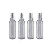 MILTON Prism 1000 Pet Water Bottle Set of 4, 1 Litre Each, Grey | BPA Free | 100% Leak Proof | Office | Gym | Home | Kitchen | Travel | Hiking | Treking