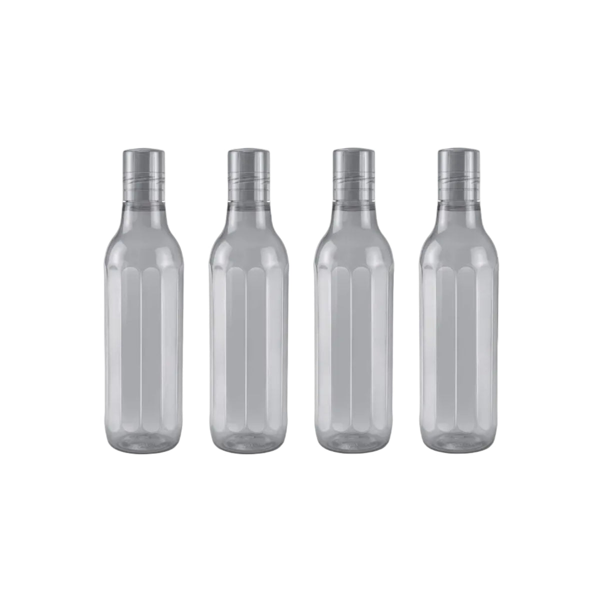 MILTON Prism 1000 Pet Water Bottle Set of 4, 1 Litre Each, Grey | BPA Free | 100% Leak Proof | Office | Gym | Home | Kitchen | Travel | Hiking | Treking