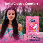 Bella Classic Comfort Maxi Drai Sanitary Pads XL - 20pcs | Maximum Dryness | 28 Cm Long With Wings | Rash Free Period | Suitable For Heavy Flow | Disposable Wrap | Lock Gel & Odor stop