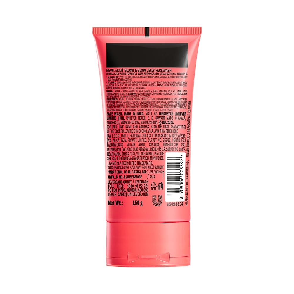 Lakme Blush &amp; Glow Strawberry Freshness Gel Face Wash