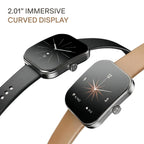 boAt Wave Sigma 3 Curv Smartwatch with 2.01” (5.33 cm) Immersive Curved Display, Metallic Finish, Functional Crown, BT Calling, Sleep, Stress, Heart Rate & SpO2 Monitoring, SOS, IP68 (Black Steel)