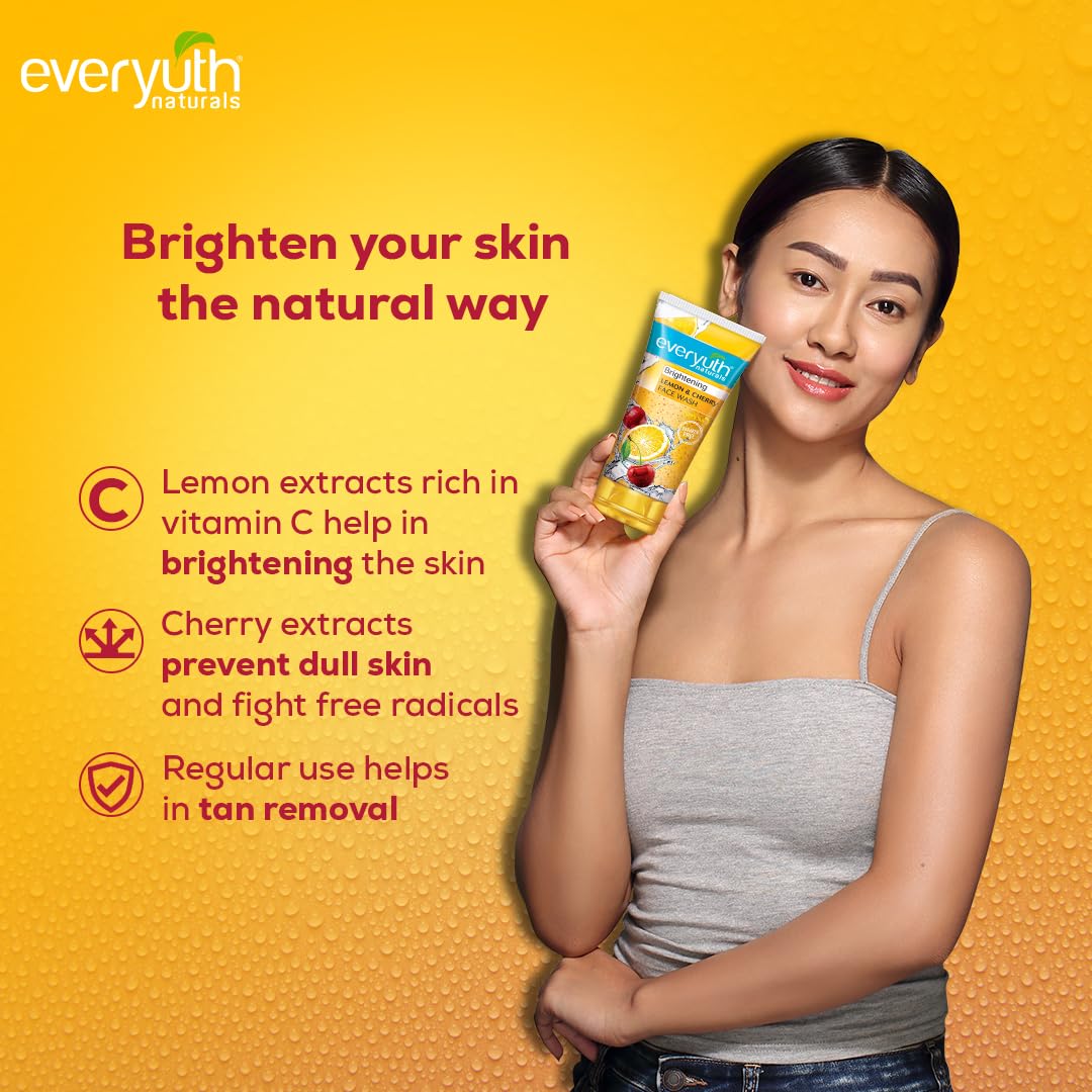 Everyuth Naturals Brightening Lemon &amp; Cherry Face Wash