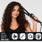 Professional Feel CURLING TONG Hair Curler with 19mm Ceramic Barrel, Heat Ready Indicator, Comfortable Rubber Grip, Safety Stand and Salon Length Swivel Cord for quick Salon like finish (19mm)