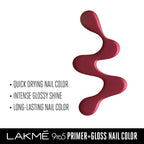 LAKMÉ 9To5 Primer + Glossy Finish Nail Colour|| Scarlet Blaze|| 6 Ml