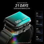 boAt Storm Infinity w/21 Days Extensive Battery Life, BT Calling, Huge 550mAh Battery, Fast Charge, 1.83” (4.65cm) Display, HR, SpO2 & Sleep Tracking, Smart Watch for Men & Women (Sports Black)
