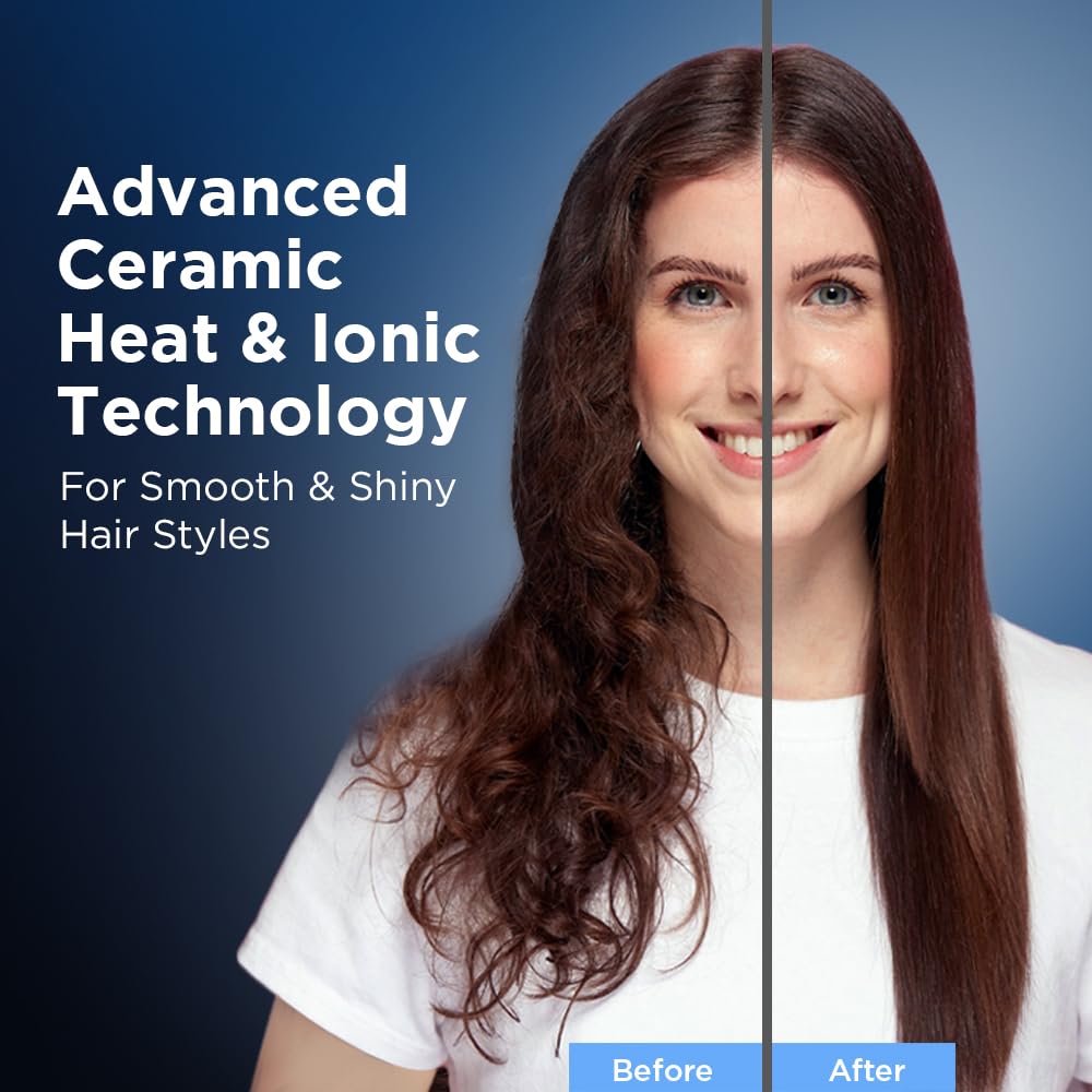Ikonic Professional Vibe Hair straightener-Peach| Straightener with AI Technology| Ceramic Floating Plates| Ionic Technology| Easy to Use