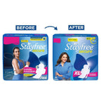Stayfree Secure xl | Cottony Soft Sanitary Pads for Women | With LeakLock Technology | Odour Control | Absorbs upto 100% fluid | Up to 12 Hours of Protection | 40 Pads (Pack of 2)