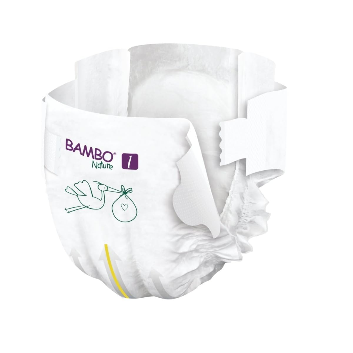 Bambo Nature Premium Baby Tape Diapers for New Born Baby XS Size (2-4 Kgs) - Super Absorbent, Breathable, Extra Soft, Dermatologically Tested, Hypoallergenic Nappies With A Wetness Indicator, 66 Count