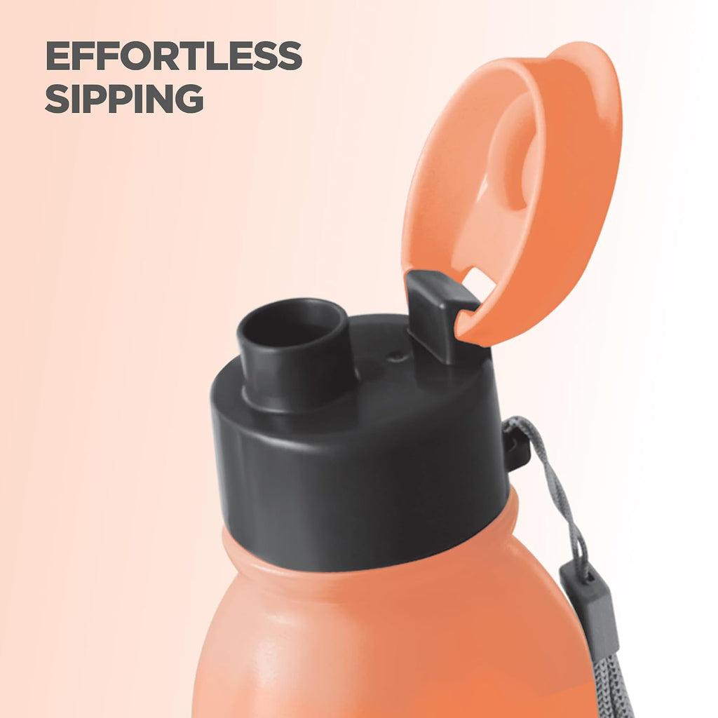 MILTON Marvel Caper 1000 Stainless Steel Water Bottle 870 ml, Single Walled, ISI Certified I Leak Proof Lid, Rust Proof I For School, Office, Gym I Orange